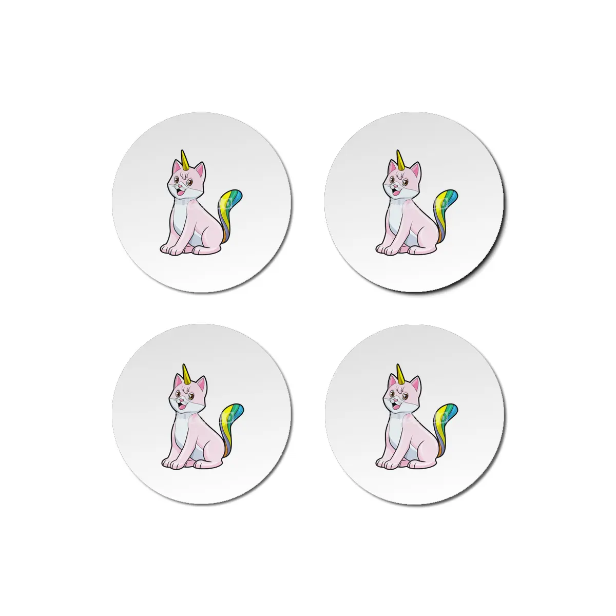 Cat Unicorn Bardak Altlığı