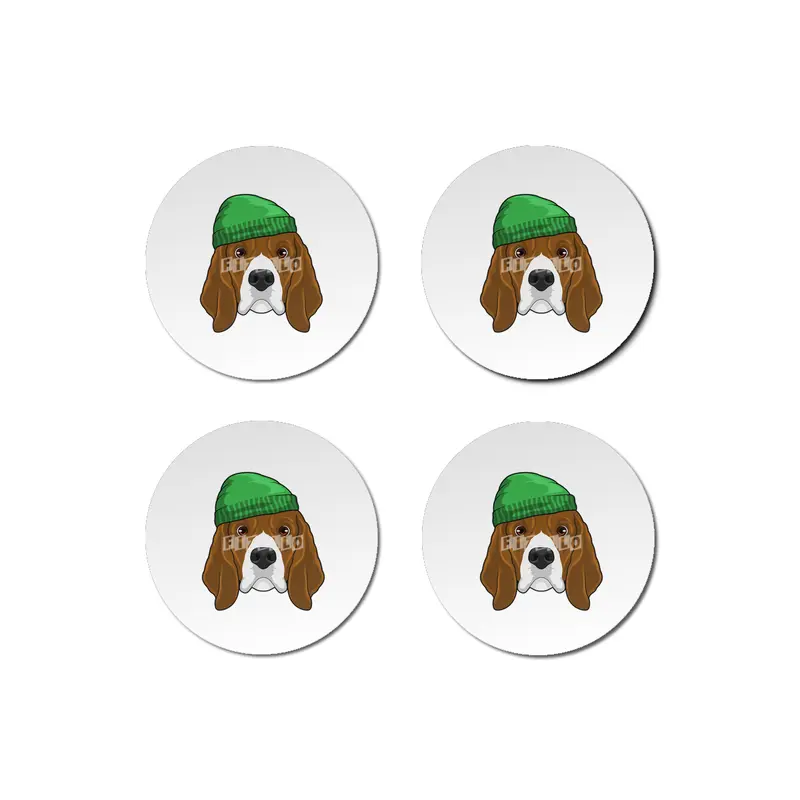Dog with Beanie Bardak Altlığı