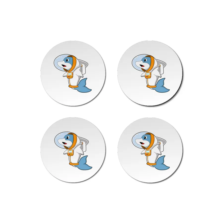 Dolphin as Astronaut with Costume Bardak Altlığı