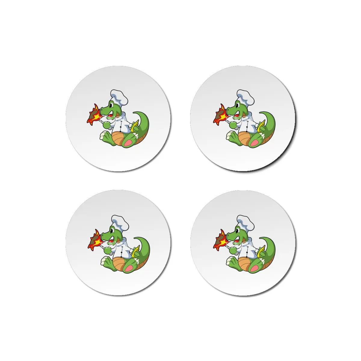 Dragon as Chef with Cooking apron Bardak Altlığı