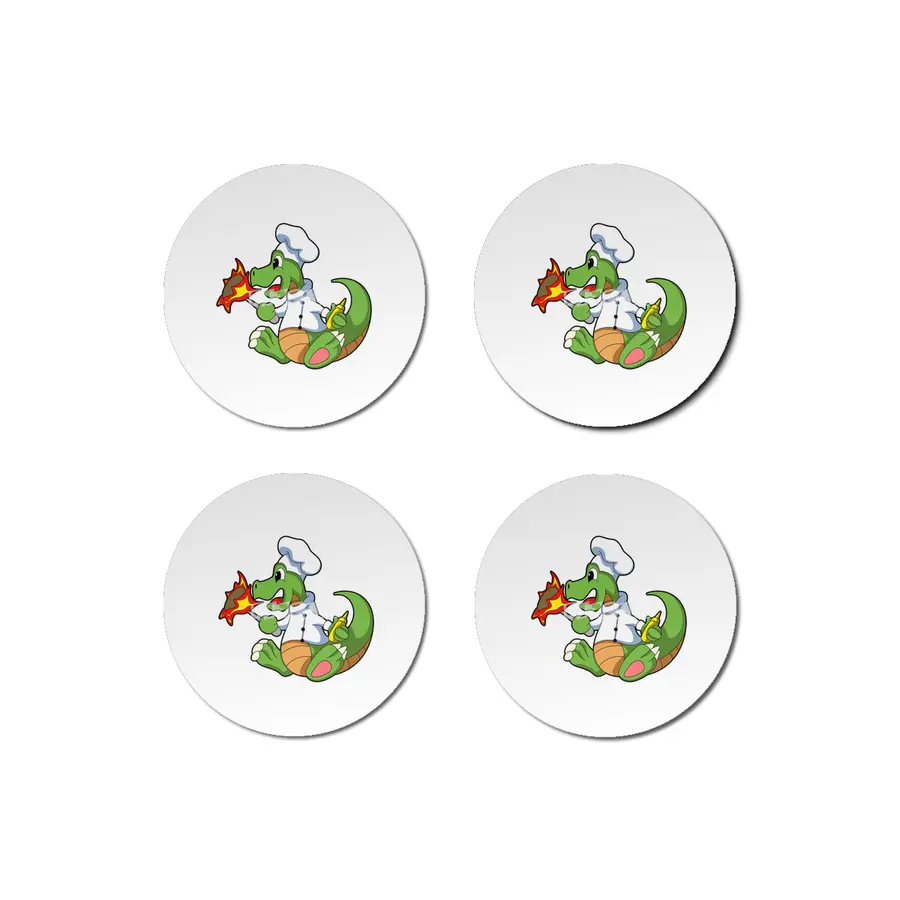 Dragon as Chef  with Cooking apron Bardak Altlığı