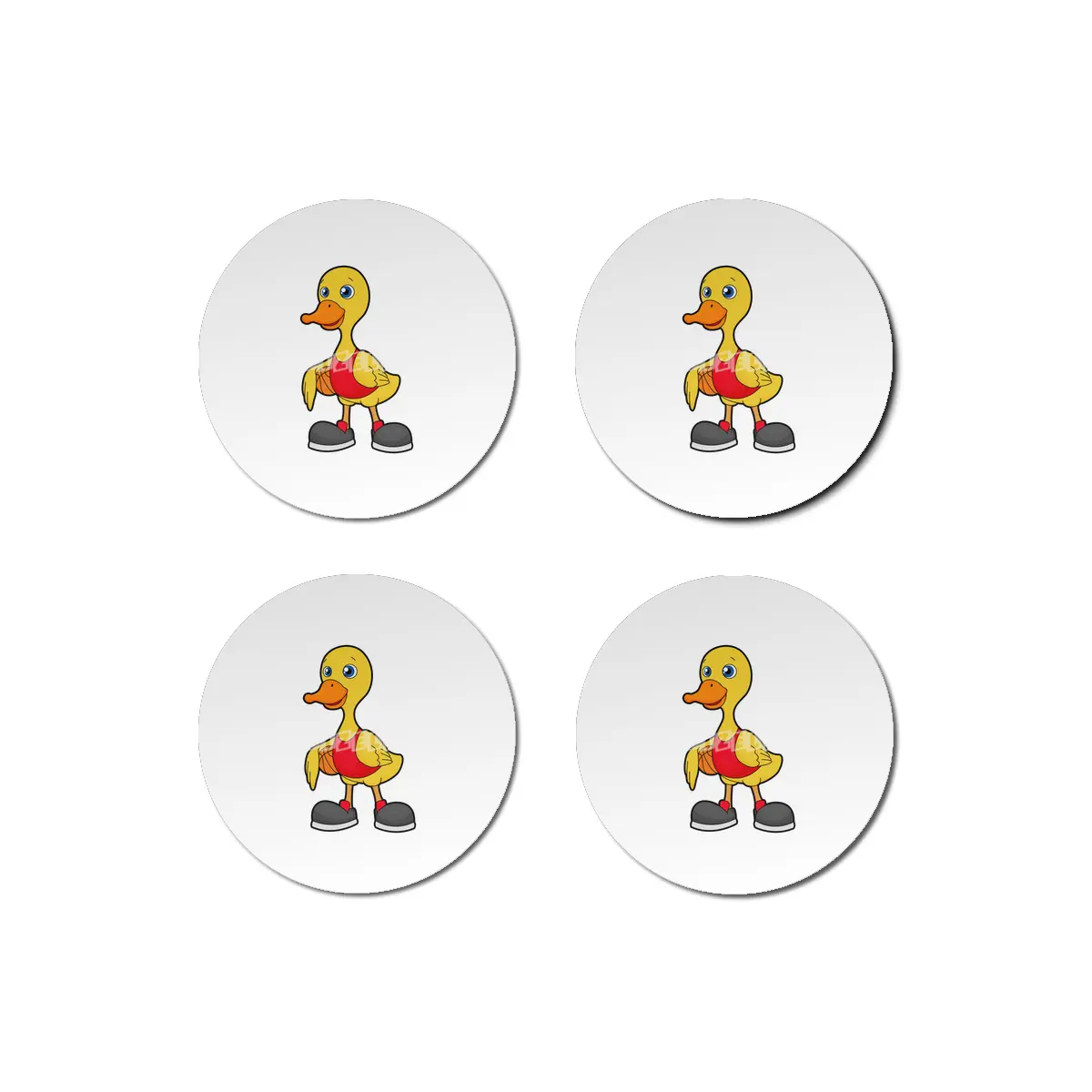 Duck as Basketball player with Basketball Bardak Altlığı