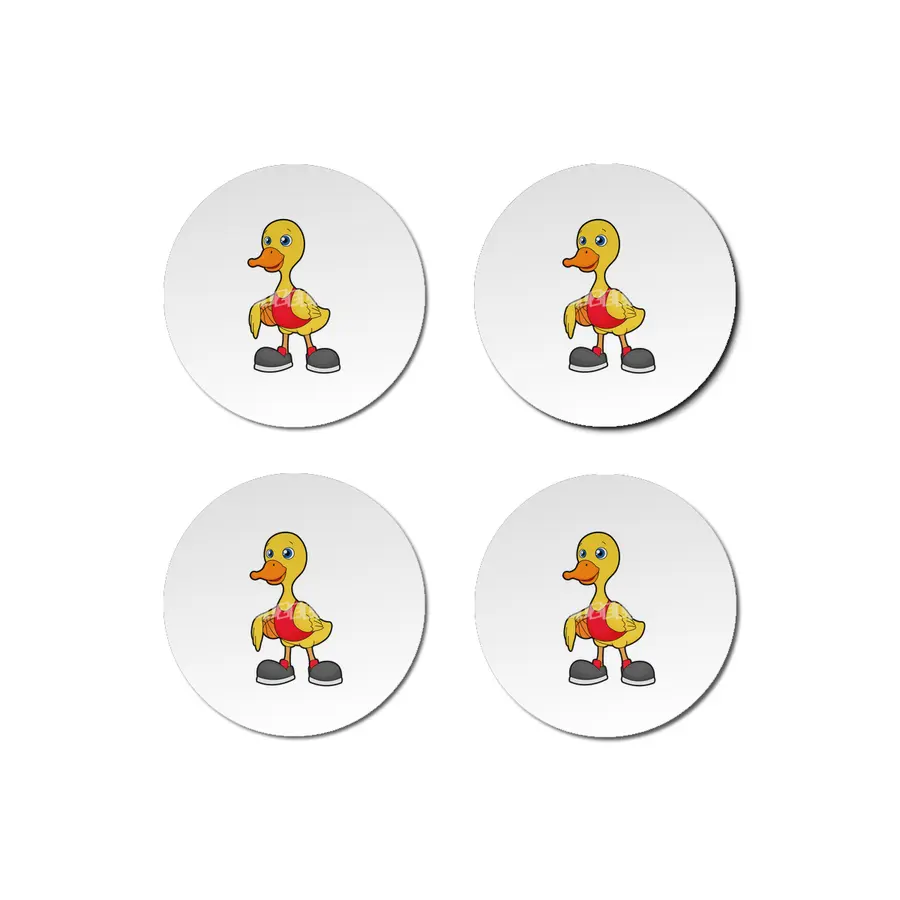 Duck as Basketball player with Basketball Bardak Altlığı