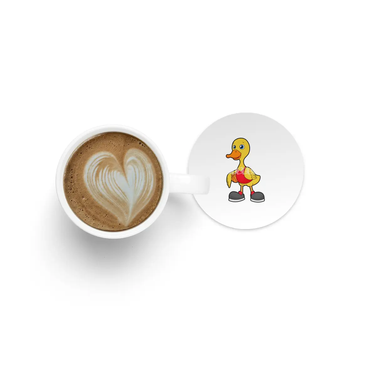 Duck as Basketball player with Basketball Bardak Altlığı