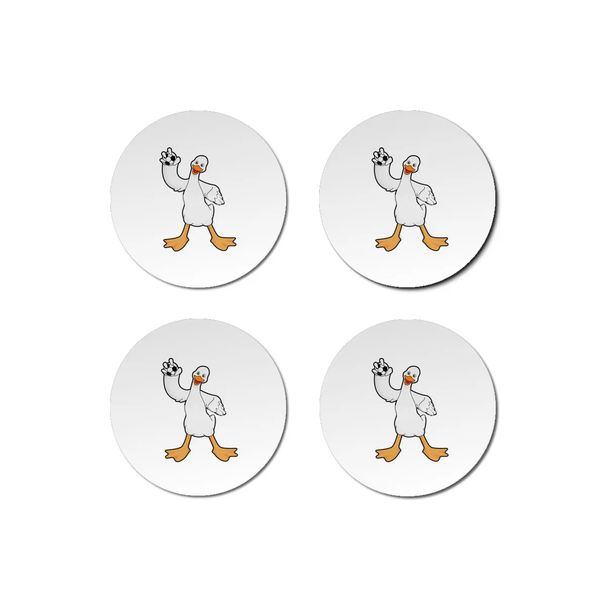 Duck as Handball player with Handball Bardak Altlığı