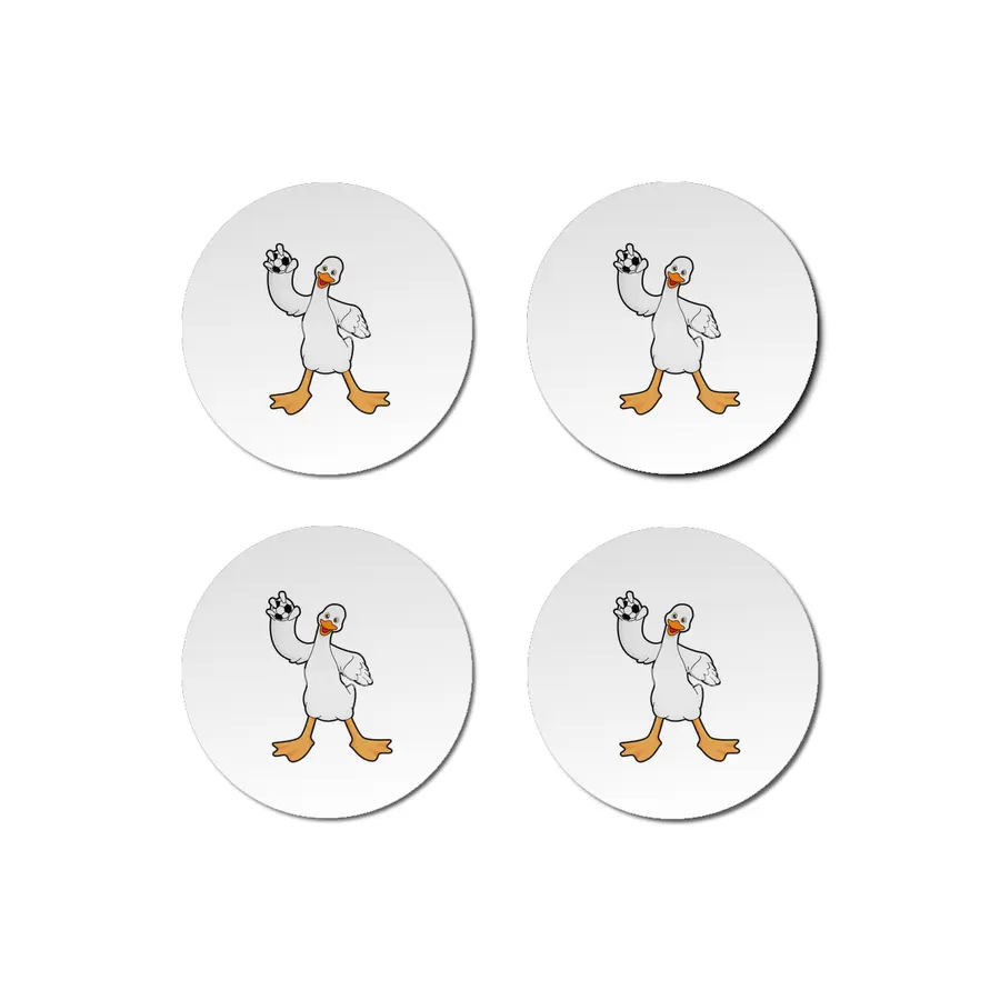 Duck as Handball player with Handball Bardak Altlığı