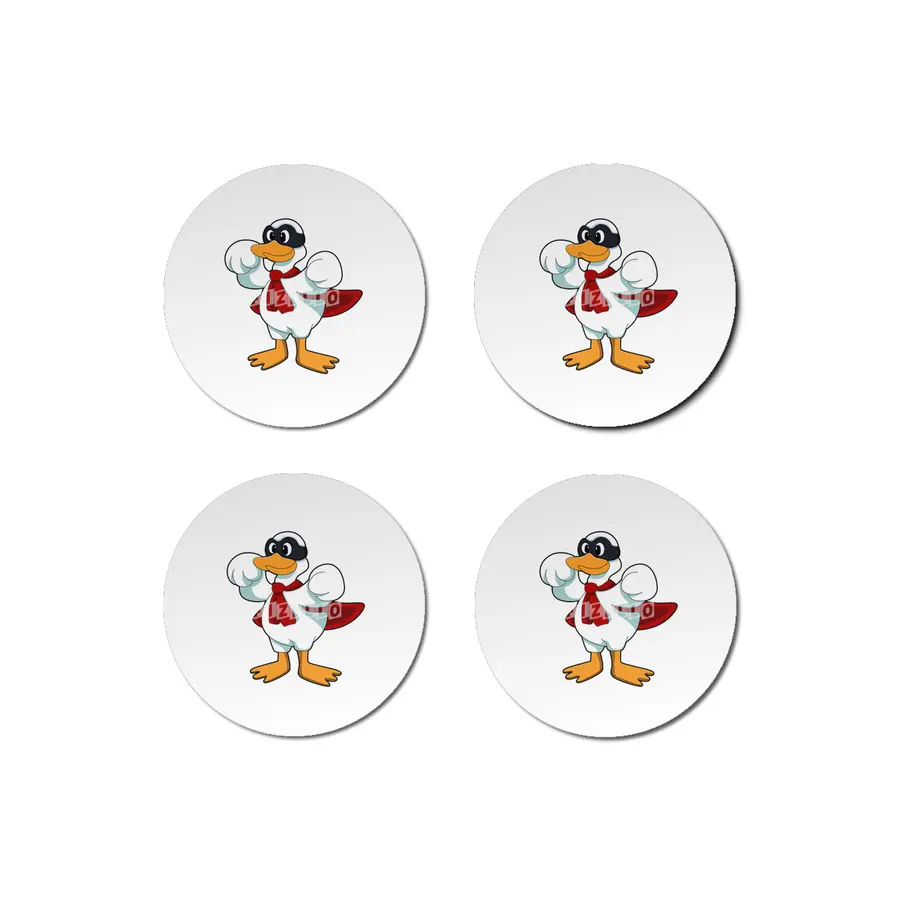Duck with Cape & Mask Bardak Altlığı