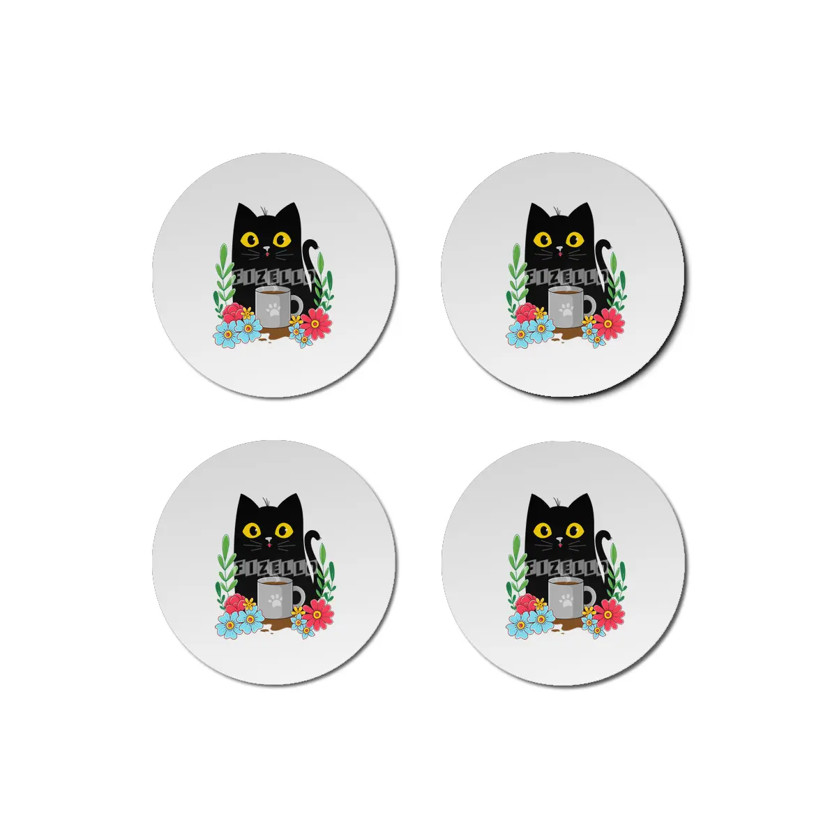 Coffee Cat Bardak Altlığı