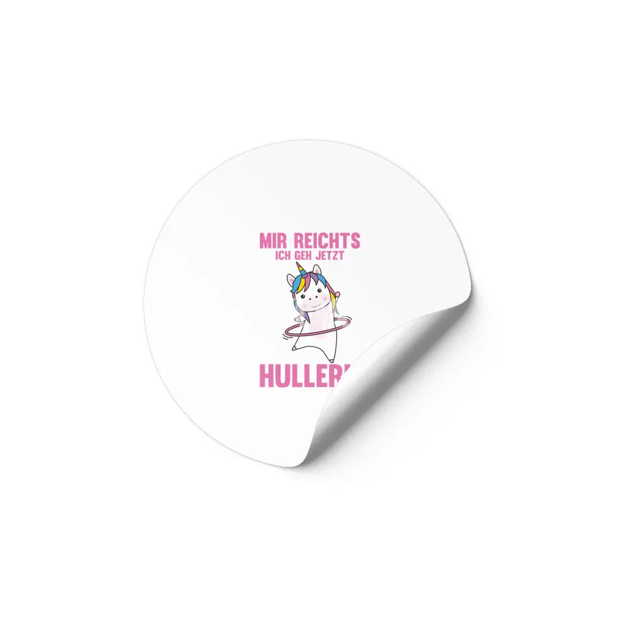 I'm Rich In I Go Hullern Unicorn Rosa Etiket