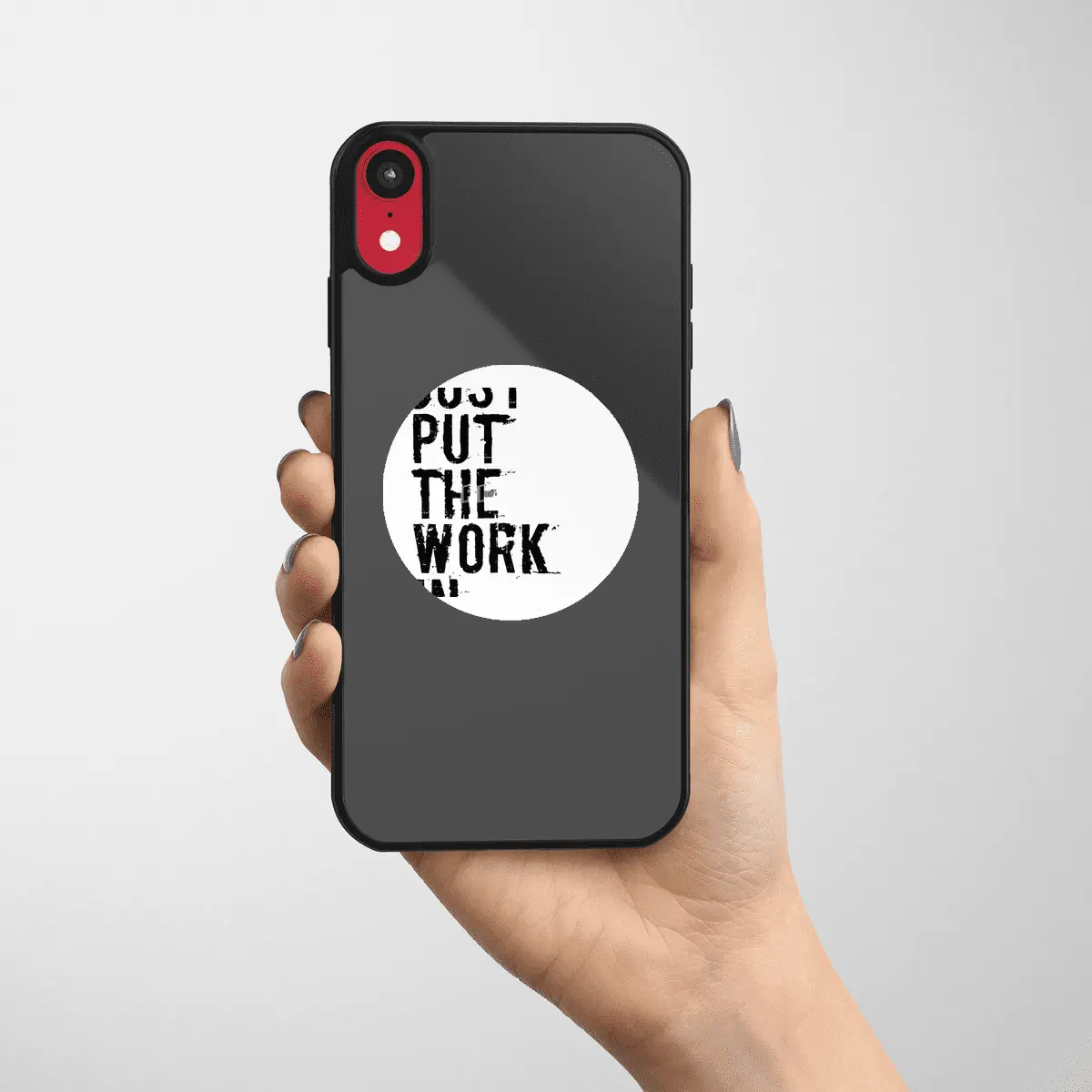 Just Put The Work In (black text) Etiket