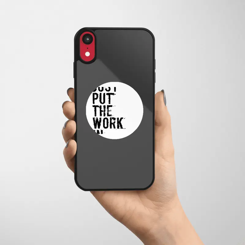 Just Put The Work In (black text) Etiket