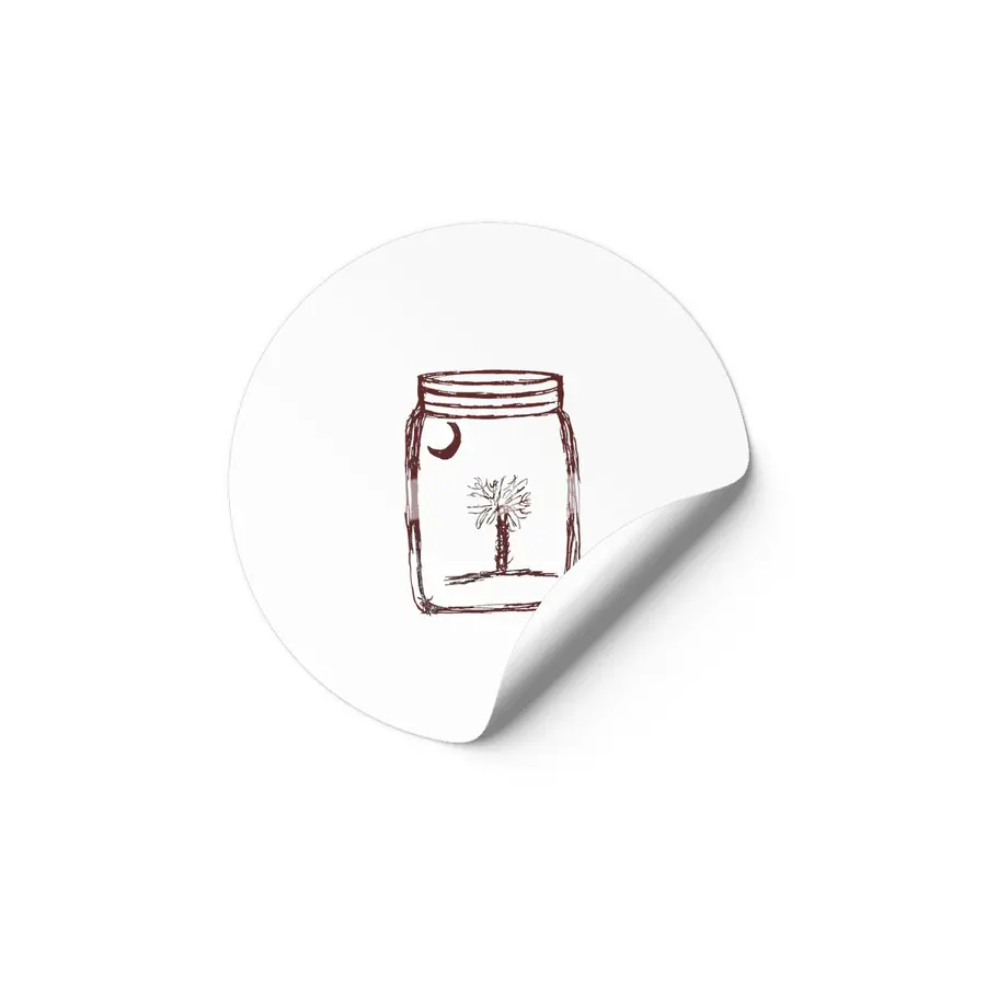 Garnet Mason Jar  Etiket