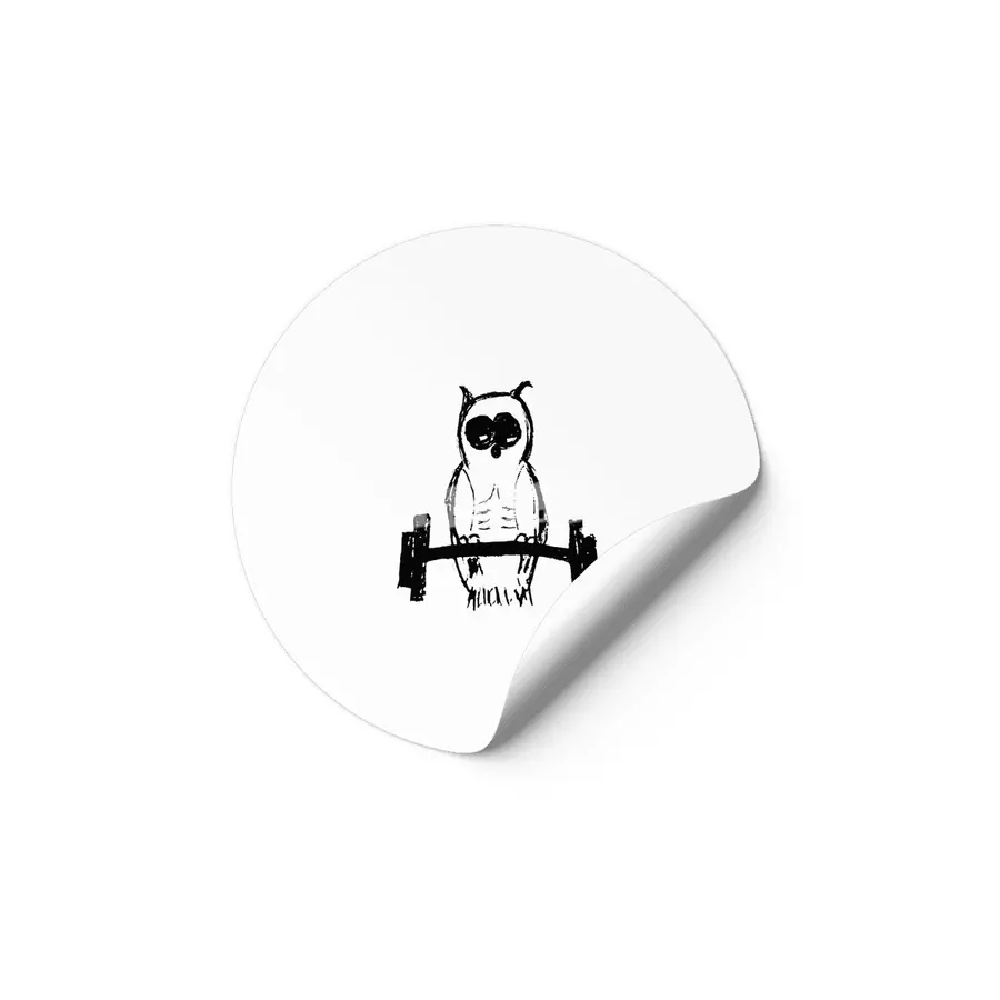 Pumping Iron Owl Etiket