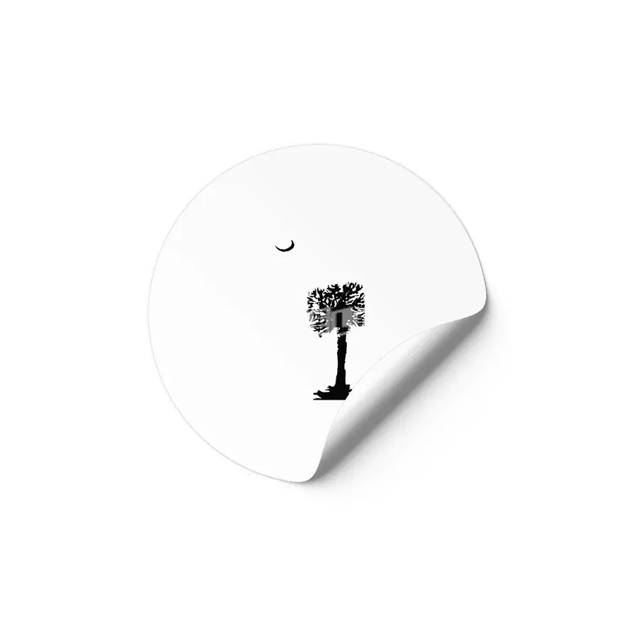 SC Palmetto Tree in Black Etiket