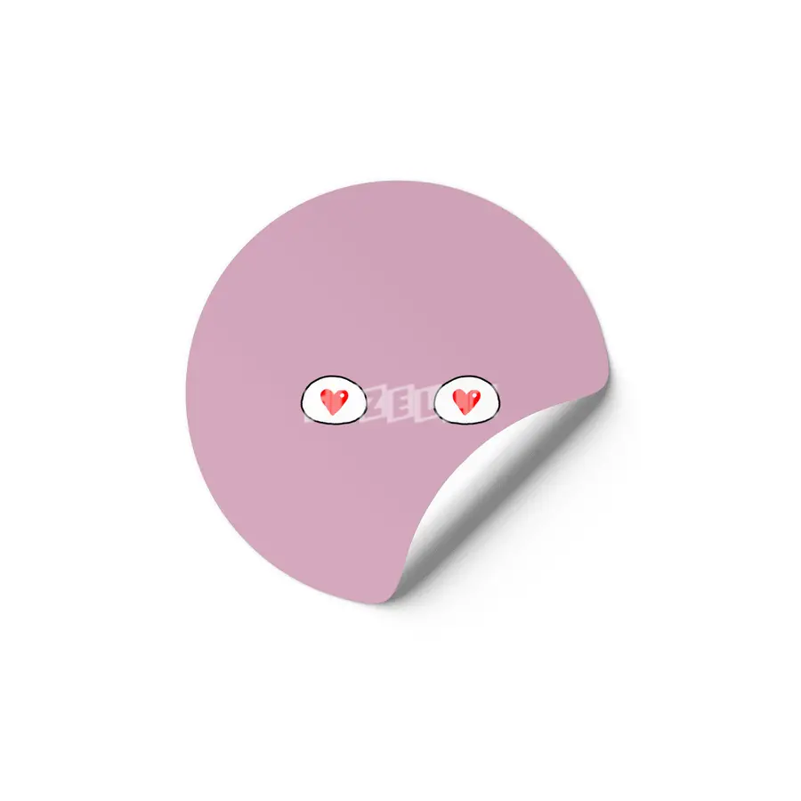 Cartoon Eyes - Hearts Etiket