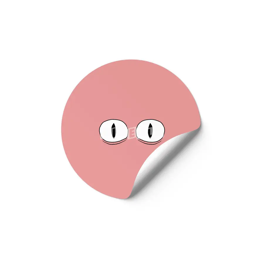 Cartoon Eyes - Surprised Face Etiket