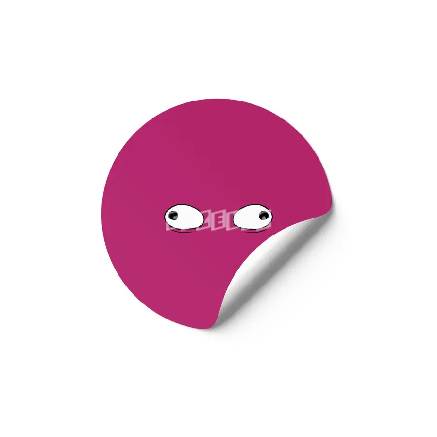 Cartoon Eyes - Wonky Face Etiket