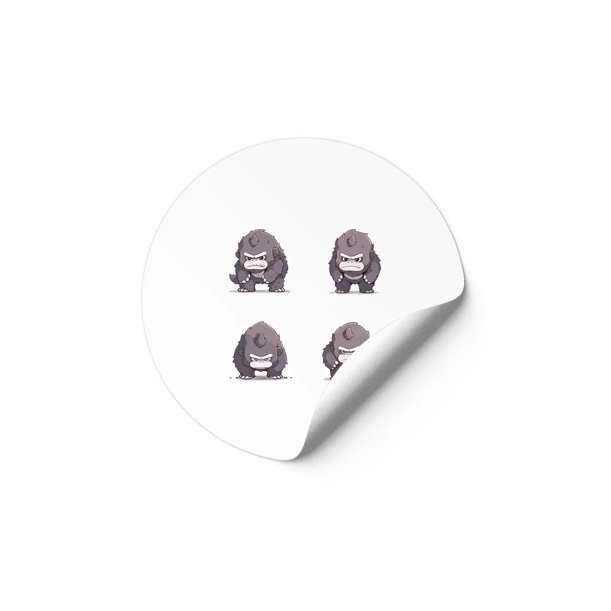 Cute Angry Gorilla Etiket