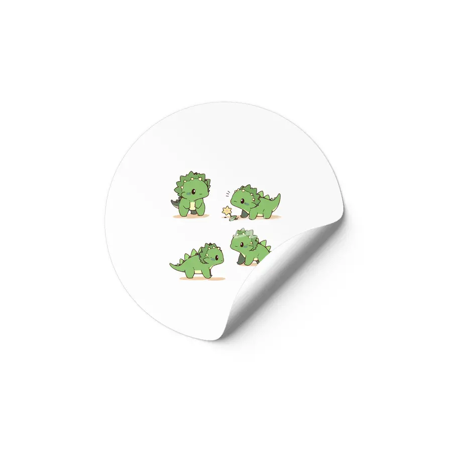 Cute Dinosaurs Etiket