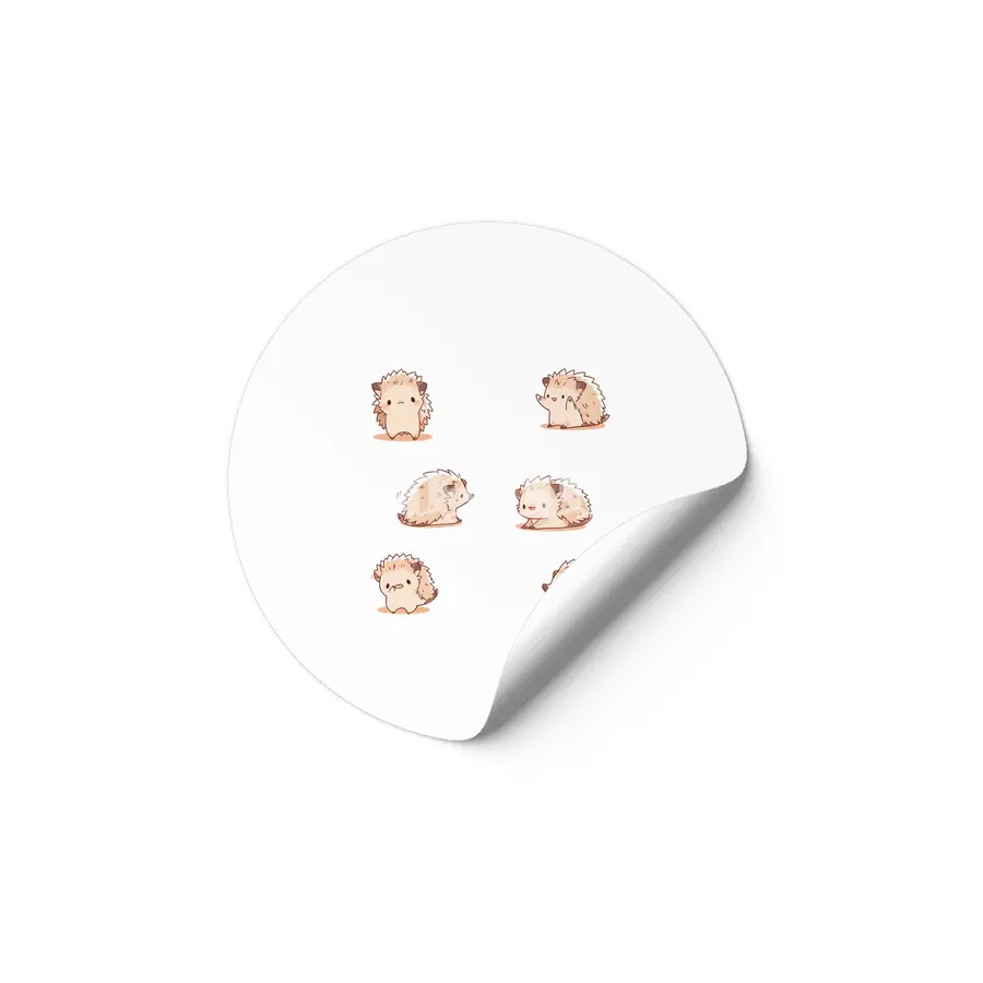 Cute Hedgehog Etiket