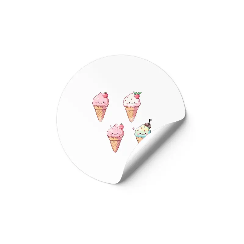 Cute Ice Cream Etiket