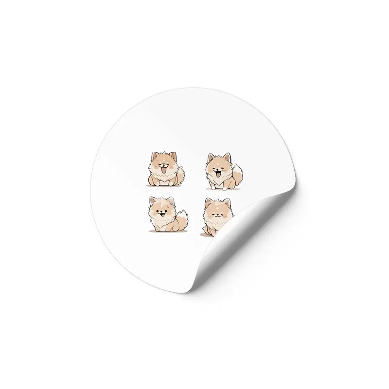 Cute Pomeranian Dog Etiket
