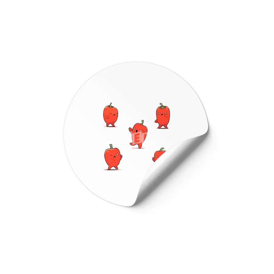 Cute Red Pepper Etiket