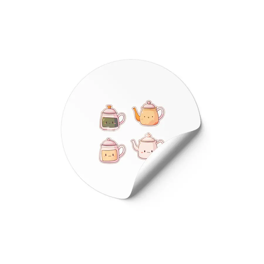 Cute Tea Kettle Etiket