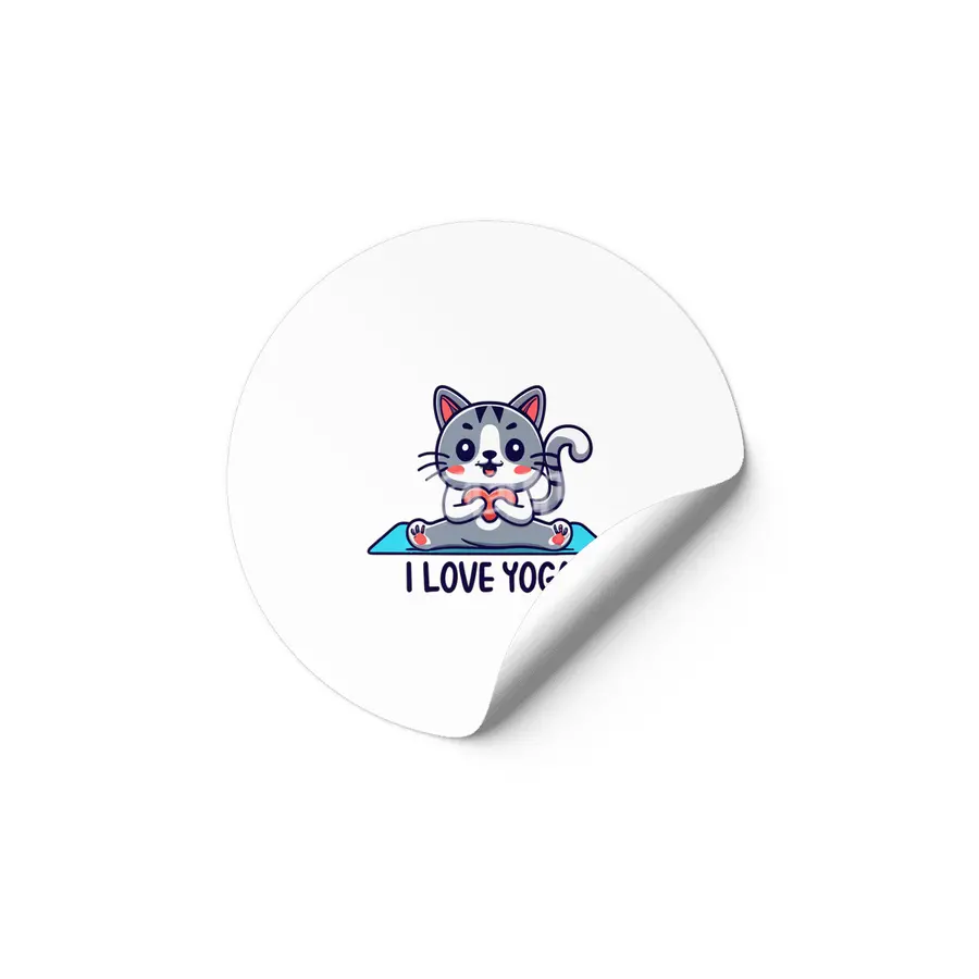 I love yoga cat Etiket