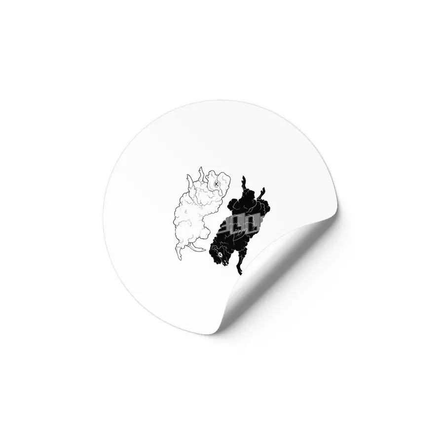 Yin Yang Sheep Etiket