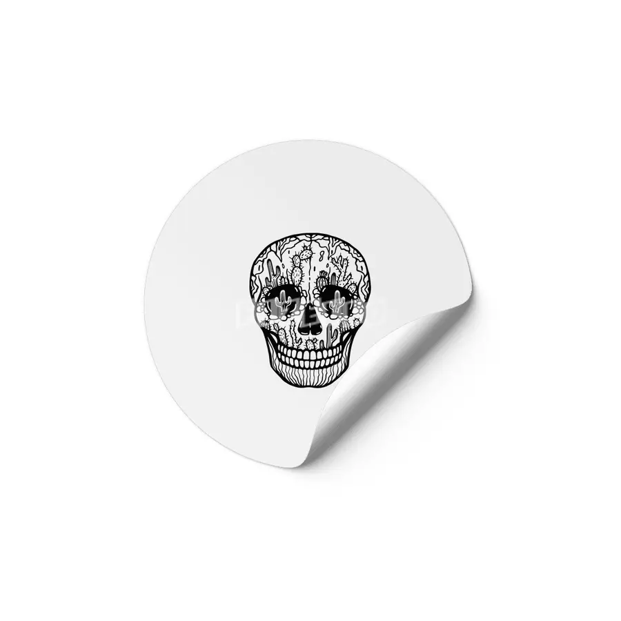 Cacti Skull Etiket
