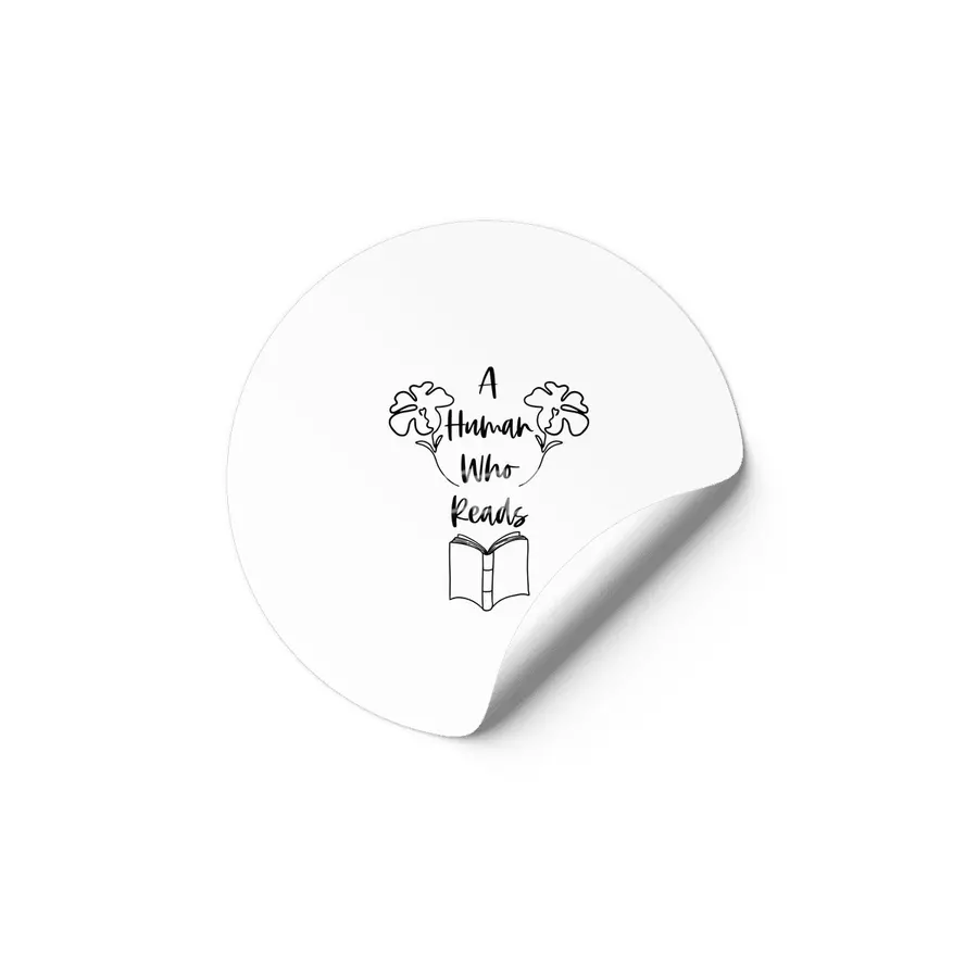 A Human Who Reads - Black - Reader Sayings Book Quotes Etiket