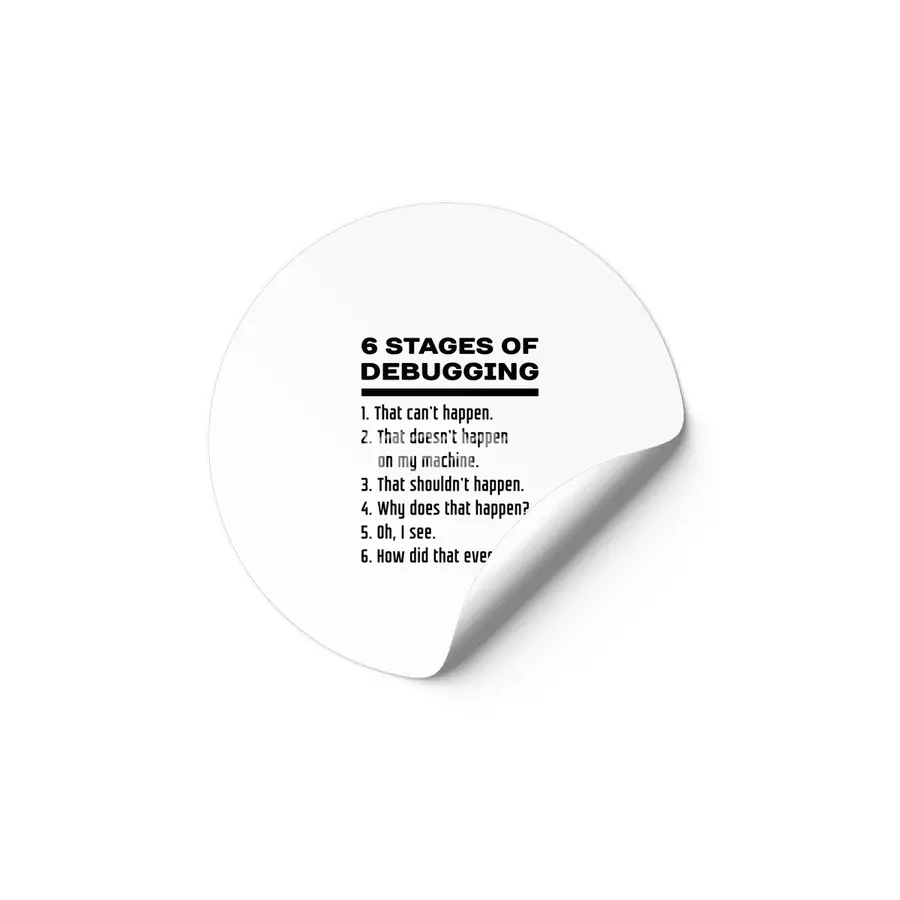 Six Stages of Debugging: Black on White Design for Programmers Etiket