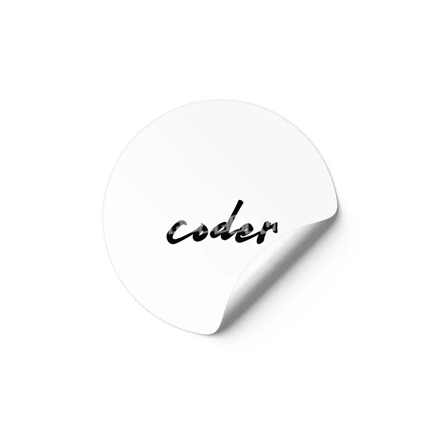 Artsy Coder Calligraphy Etiket