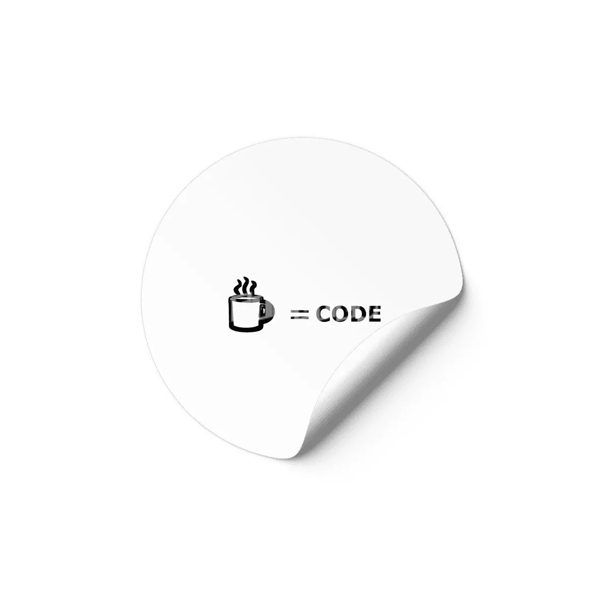 Coffee equals code Etiket