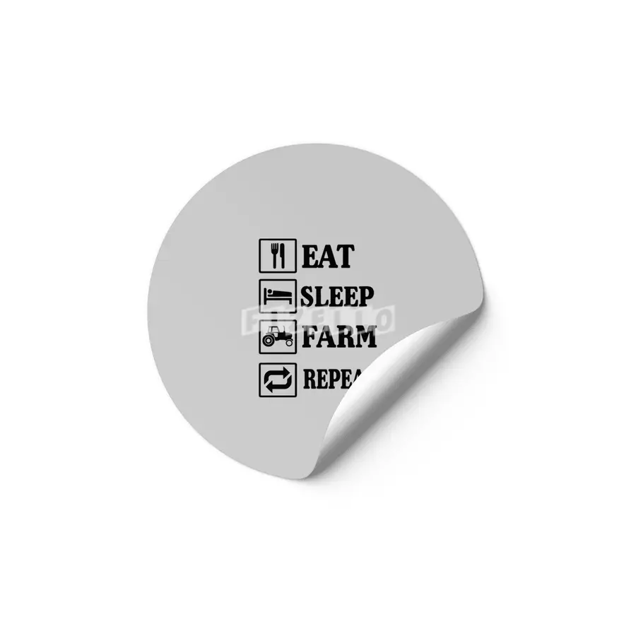Eat Sleep Farm Repeat Logo Etiket