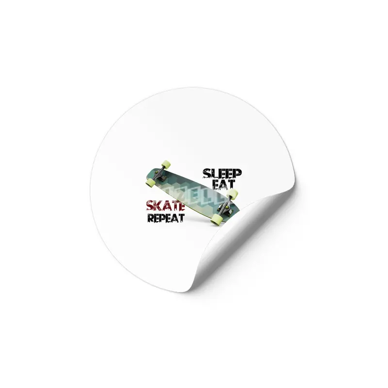 eat sleep skate repeat,skateboard T-shirt Etiket