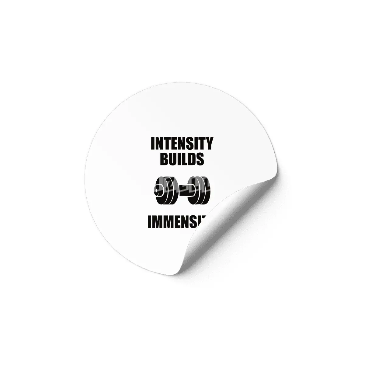 Bodybuilding - Intensity Builds Immensity Etiket