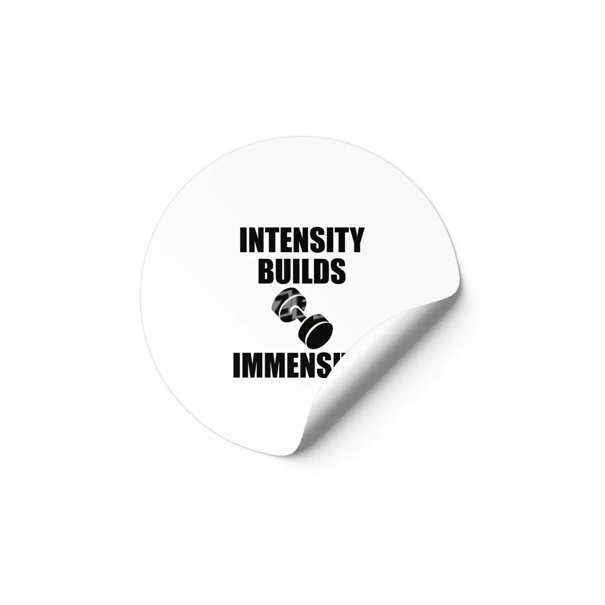 Bodybuilding - Intensity Builds Immensity Etiket