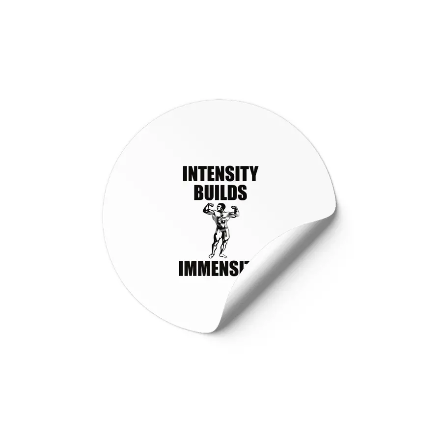 Bodybuilding - Intensity Builds Immensity Etiket