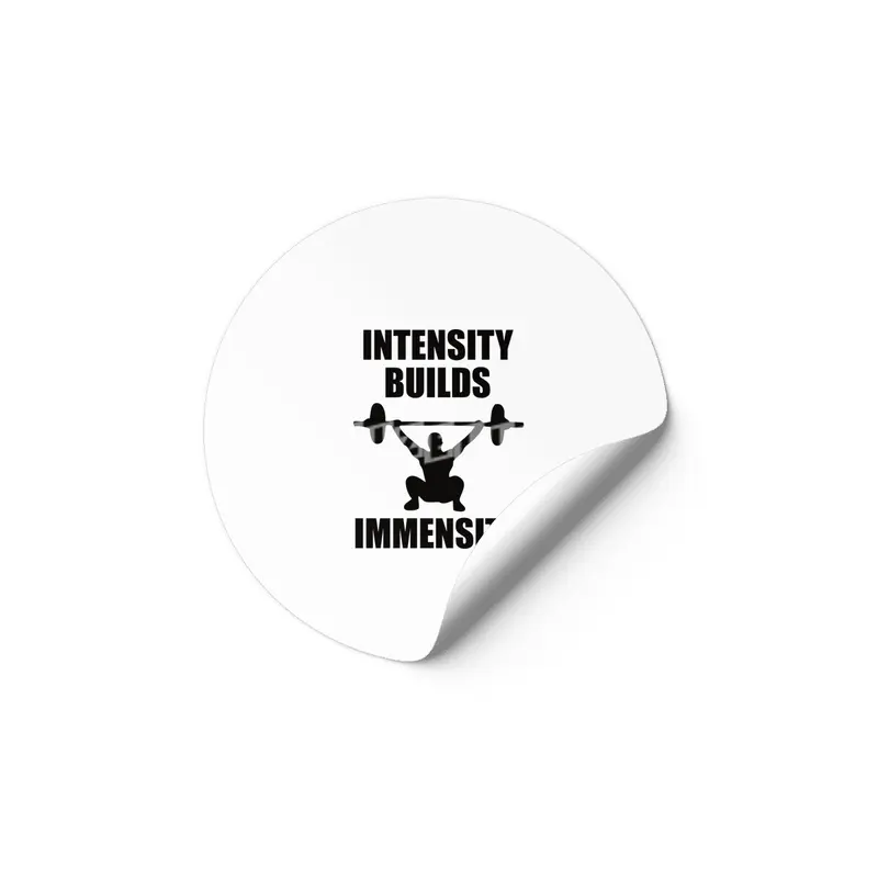 Bodybuilding - Intensity Builds Immensity Etiket