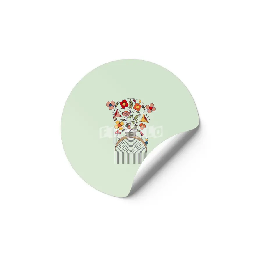 flower vase Etiket