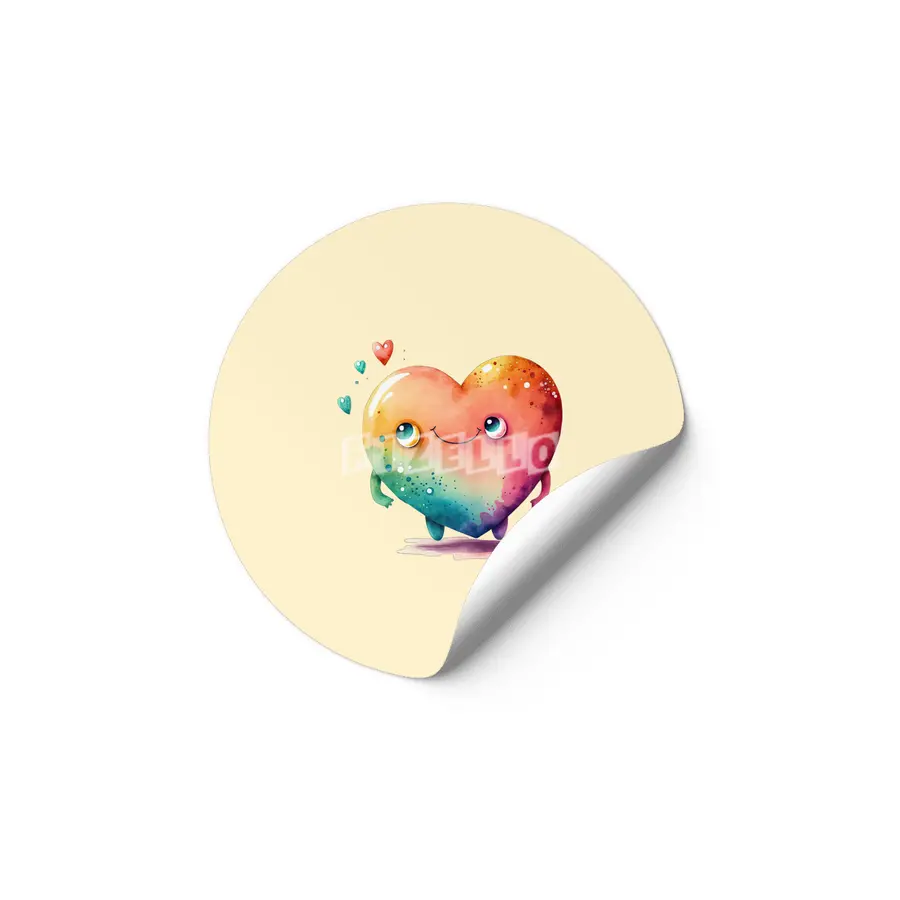 Cute Heart Monster Etiket