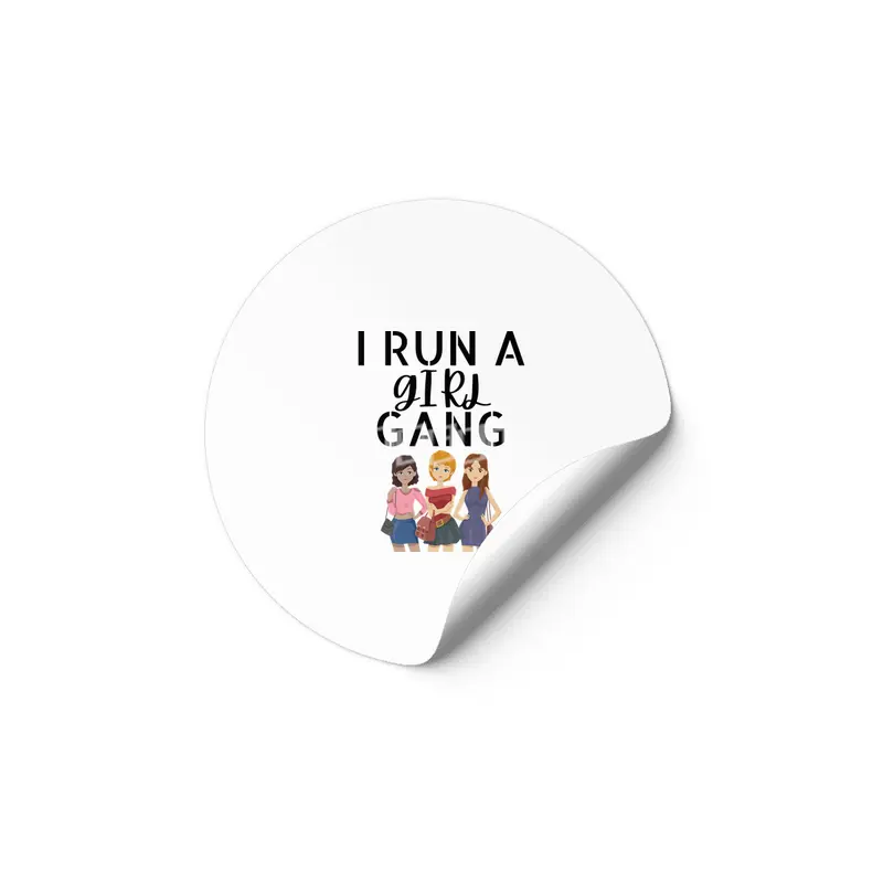 I run a girl gang, mama gift, mother's day Etiket