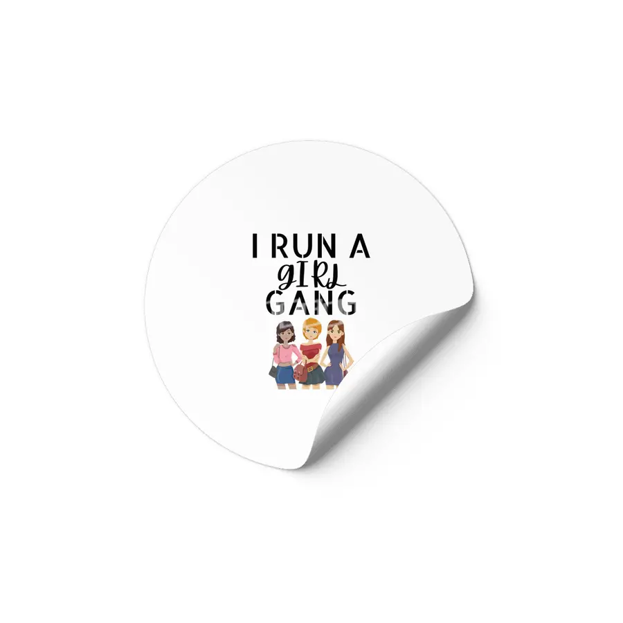 I run a girl gang, mama gift, mother's day Etiket