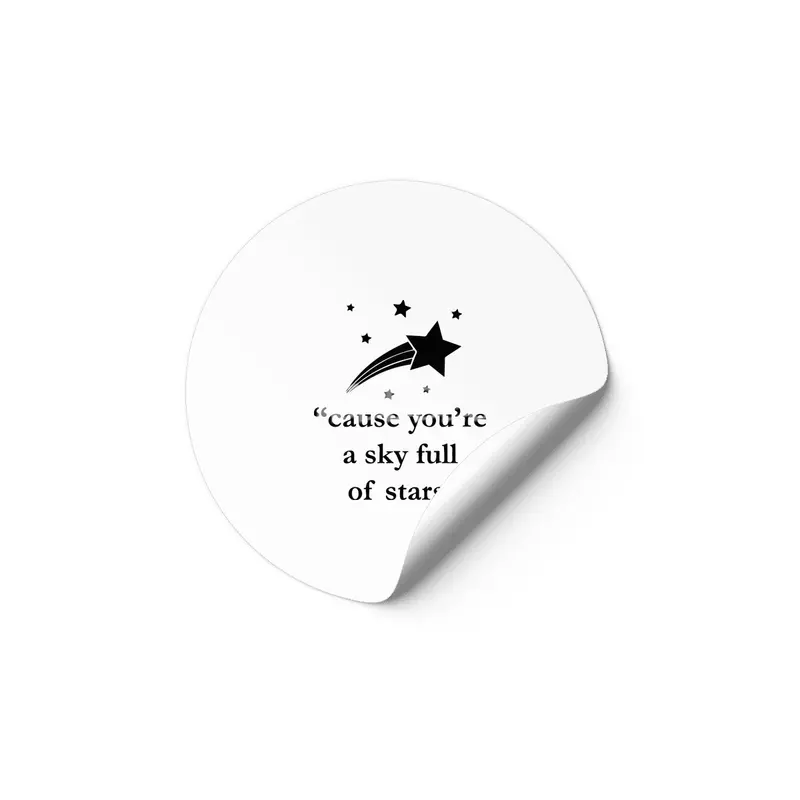"Cause you're a sky full of stars" lyrics Etiket