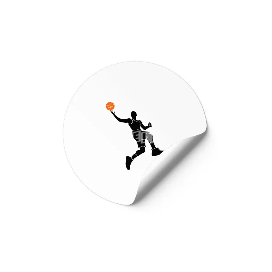 Basketball Player Silhouette Etiket