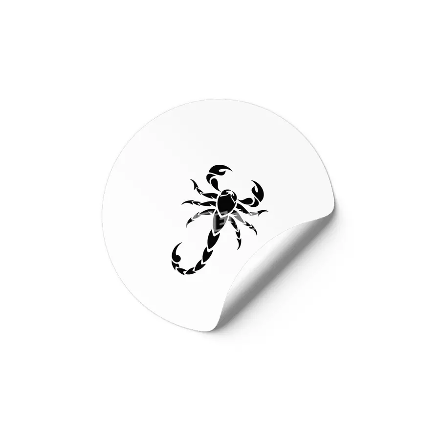 Black Scorpion Silhouette Etiket