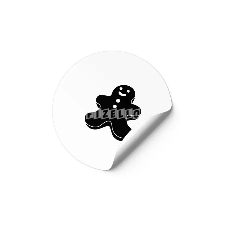 Cookie Man Silhouette Etiket