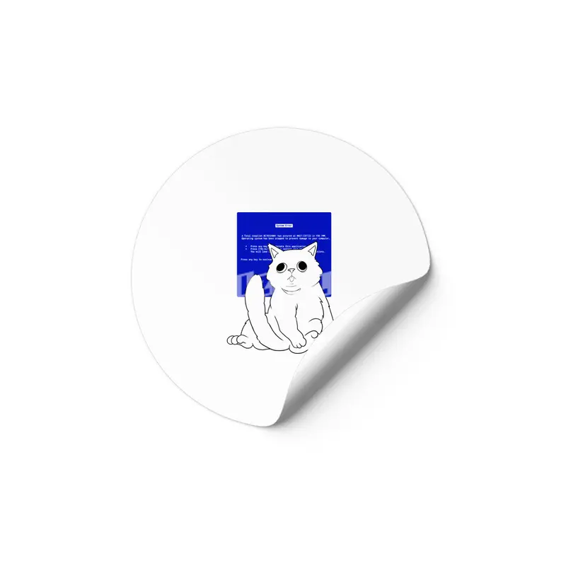 Blue Screen Cat Etiket
